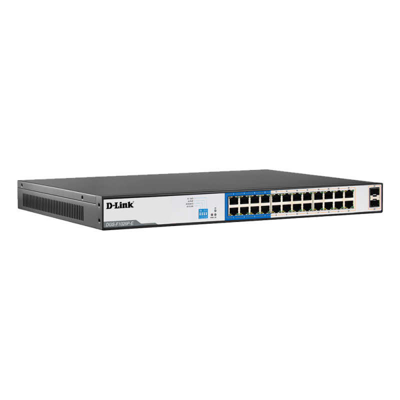SWITCH D-LINK DGS-F1026P-E / 24 PORTS / ETHERNET GIGABIT + 2 PORTS SFP