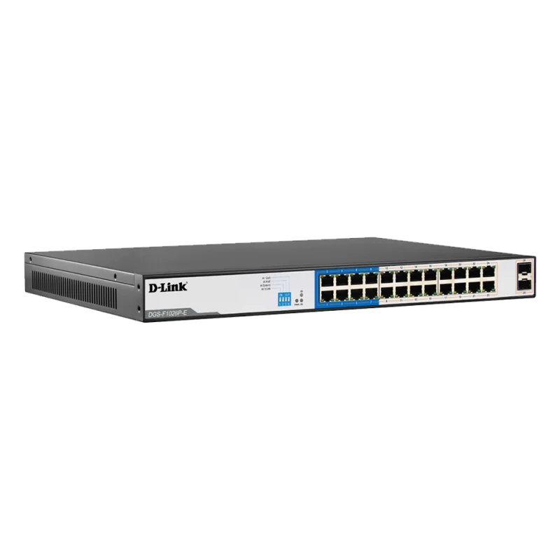 SWITCH D-LINK DGS-F1026P-E / 24 PORTS / ETHERNET GIGABIT + 2 PORTS SFP