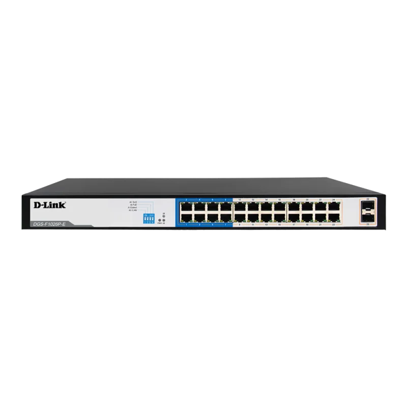 SWITCH D-LINK DGS-F1026P-E / 24 PORTS / ETHERNET GIGABIT + 2 PORTS SFP