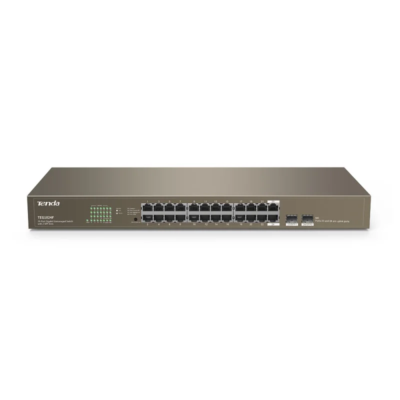 SWITCH DE BUREAU Tenda Gigabit Ethernet TEG1024F - 24 PORTS 10/100/1000  MBPS