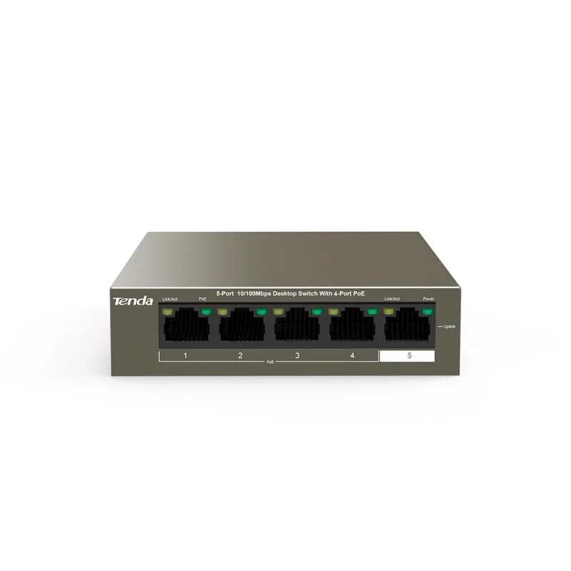 SWITCH DE BUREAU Tenda TEF1105P-4-63W  - 5 ports 10/100 Mbps avec PoE 4 ports - photo 1