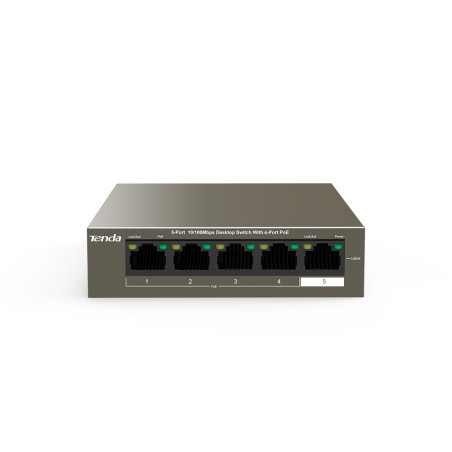 SWITCH DE BUREAU Tenda TEF1105P-4-63W  - 5 ports 10/100 Mbps avec PoE 4 ports - photo 6