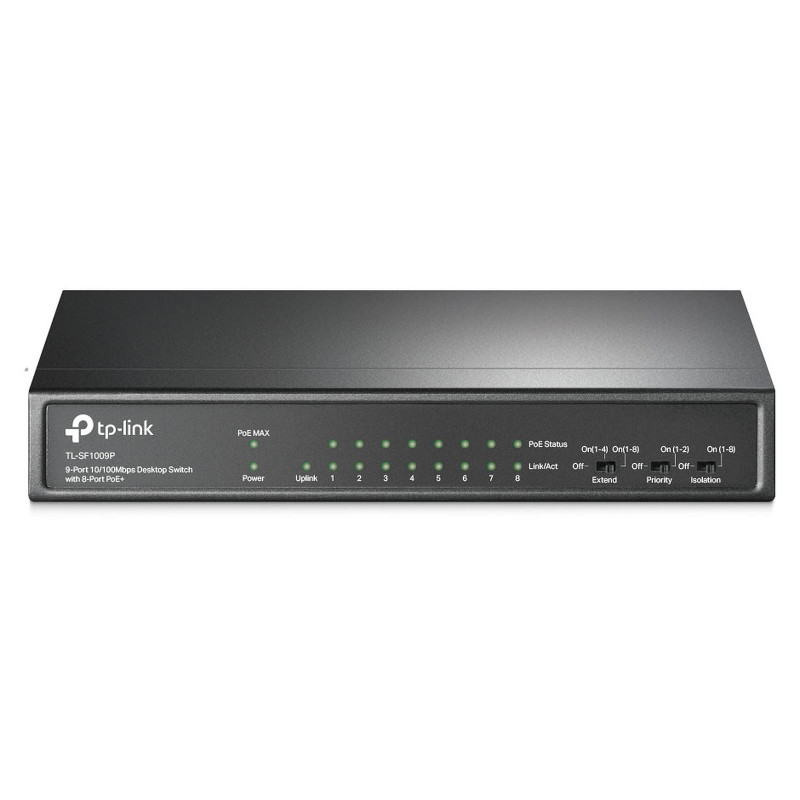 Switch de bureau TP-Link 5 ports 10/100 Mbps avec 4 ports PoE - variant TL-SF1009P - photo 1