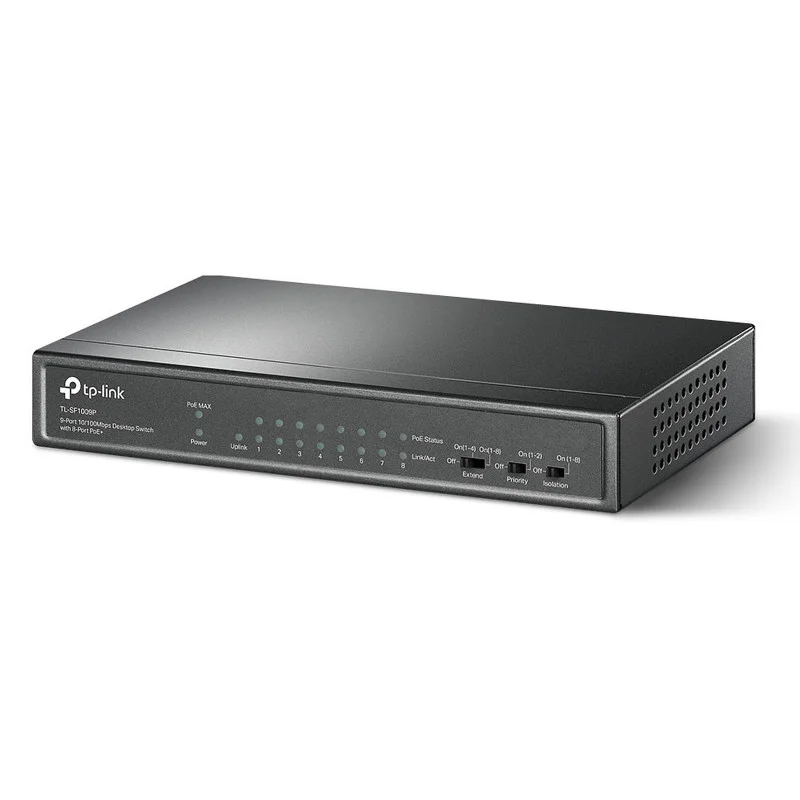 Switch de bureau TP-Link 5 ports 10/100 Mbps avec 4 ports PoE - variant TL-SF1009P - photo 2