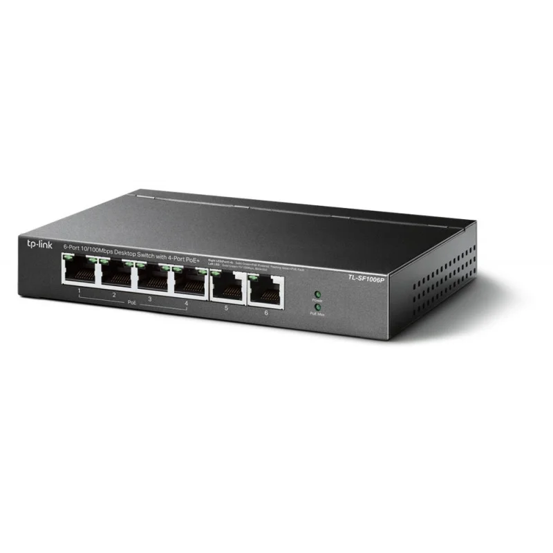 Switch de bureau TP-Link 6 ports 10/100 Mbps avec 4 ports PoE+