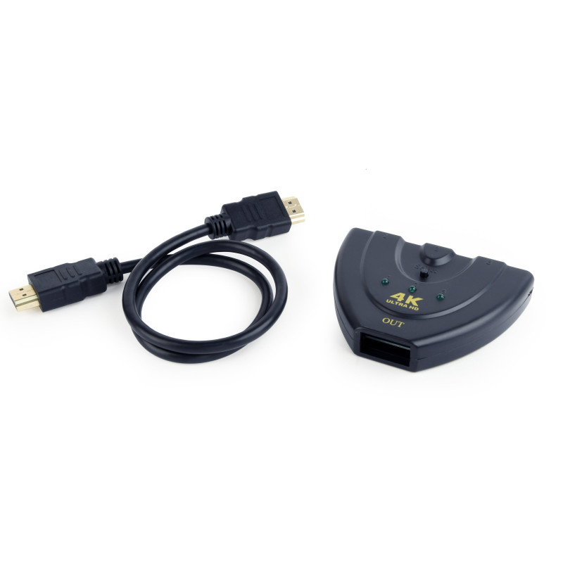 SWITCH GEMBIRD HDMI 3 ports built-in cable - photo 2