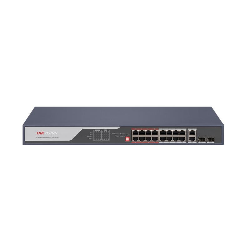 Switch HIKVISION DS-3E0318P-E-C 16 Port Poe Fast Ethernet / 2 Gigabit Port