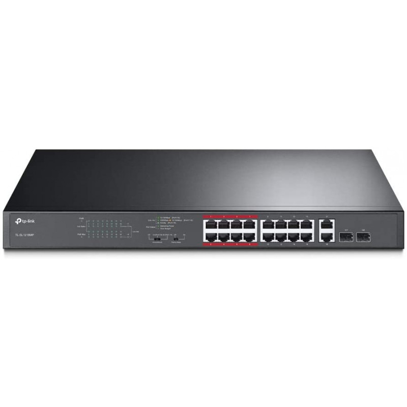 Switch TP-LINK 16 ports 10/100 Mbps + 2 ports Gigabit + 2 Ports SFP