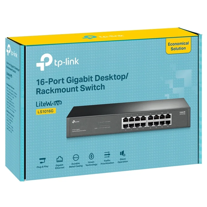 Switch TP Link 16 Ports Rackable Giga