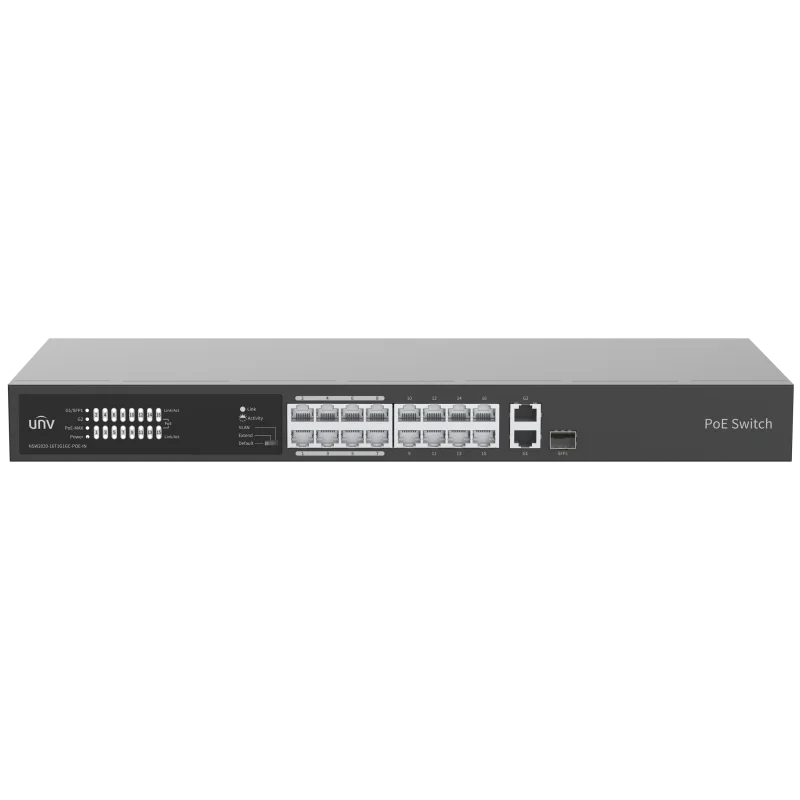 Switch Uniview 16×100Mbps PoE ports 2PORT 10/100/1000 - photo 1