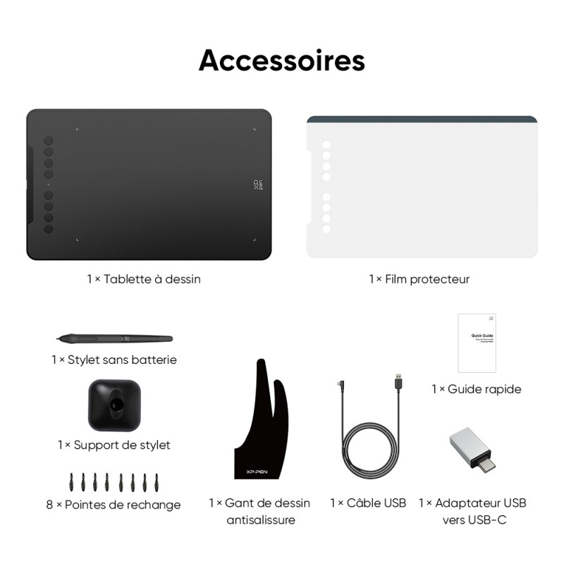 TABLETTE GRAPHIQUE XP-PEN DECO 01 V3 NOIR - photo 6