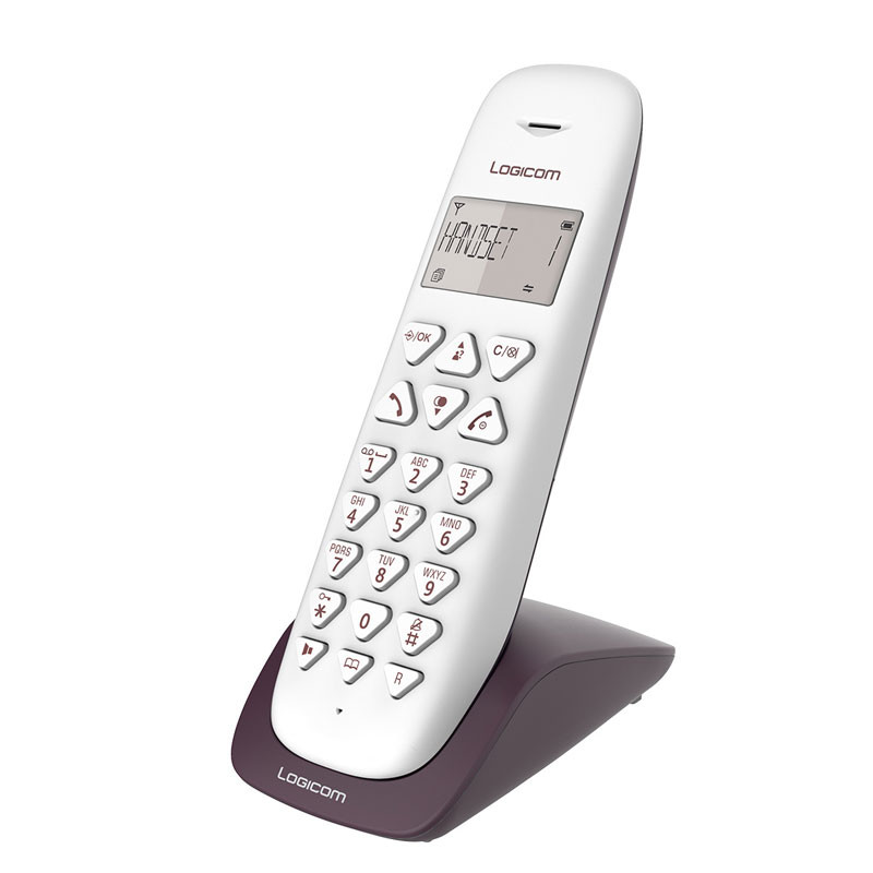 TELEPHONE FIXE SANS FIL LOGICOM VEGA 150 / AUBERGINE - photo 1