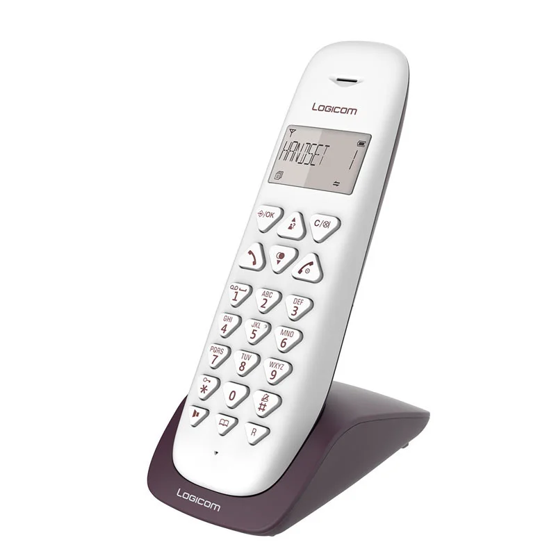 TELEPHONE FIXE SANS FIL LOGICOM VEGA 150 / AUBERGINE - photo 1