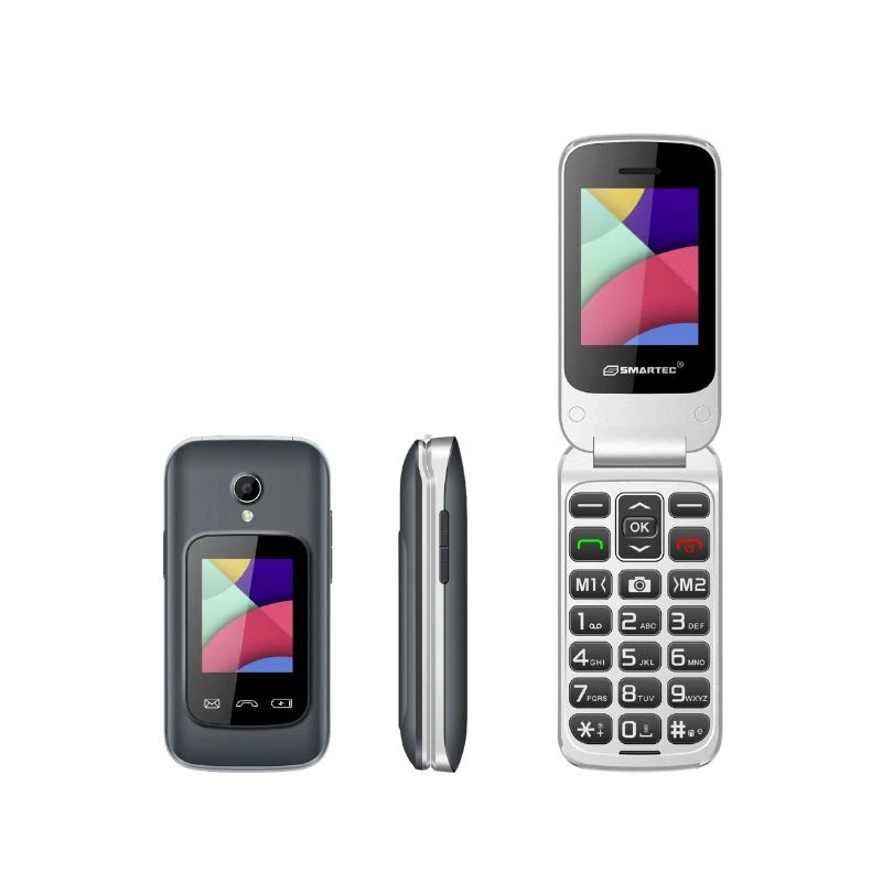 Téléphone Portable SMARTEC F1 FLIP -GRIS