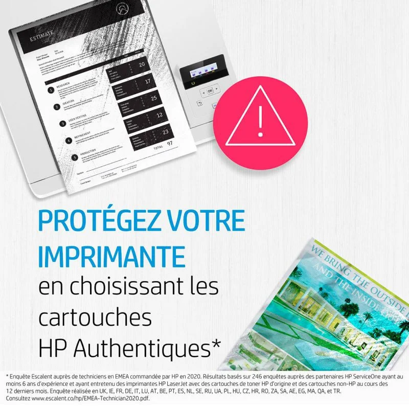 Toner Original HP 212A LaserJet Authentique / jaune