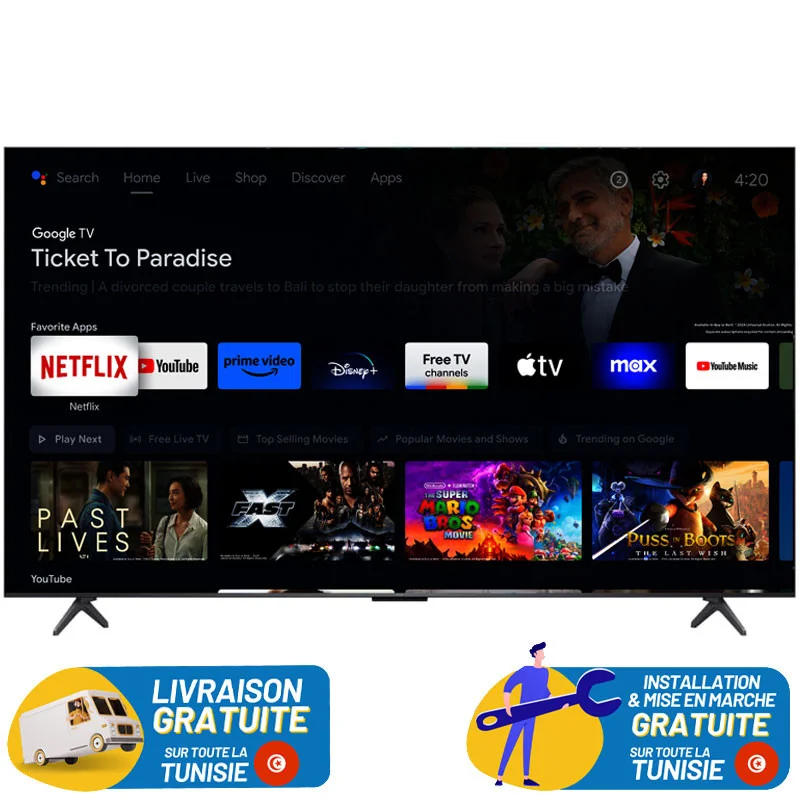 TV TCL 75C6K 75" QD MINI LED 4K UHD SMART TV / GOOGLE TV