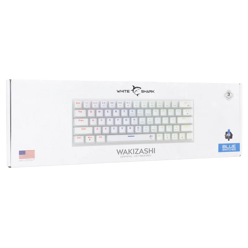 White Shark KEYBOARD GK-002221V2 WAKIZASHI /WHITE-BLUE SWITCHES - photo 3